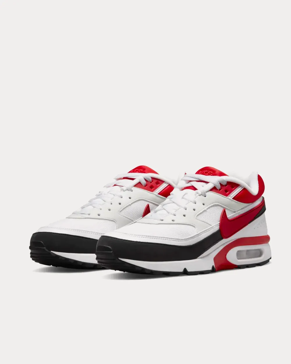 Air Max BW White and Sport Red Low Top Sneakers
