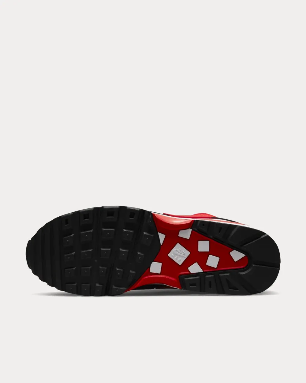 Air Max BW White and Sport Red Low Top Sneakers