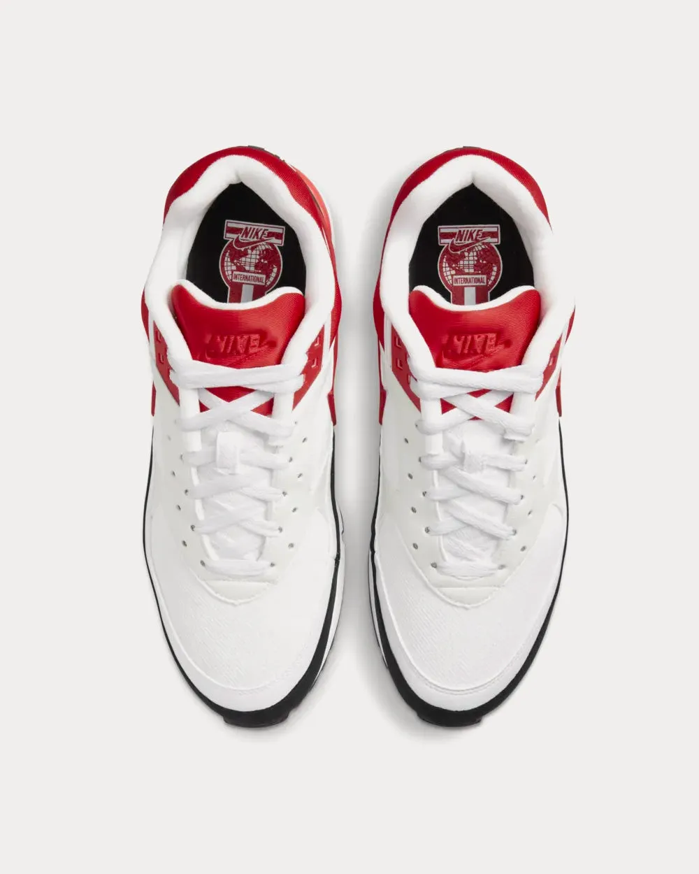 Air Max BW White and Sport Red Low Top Sneakers