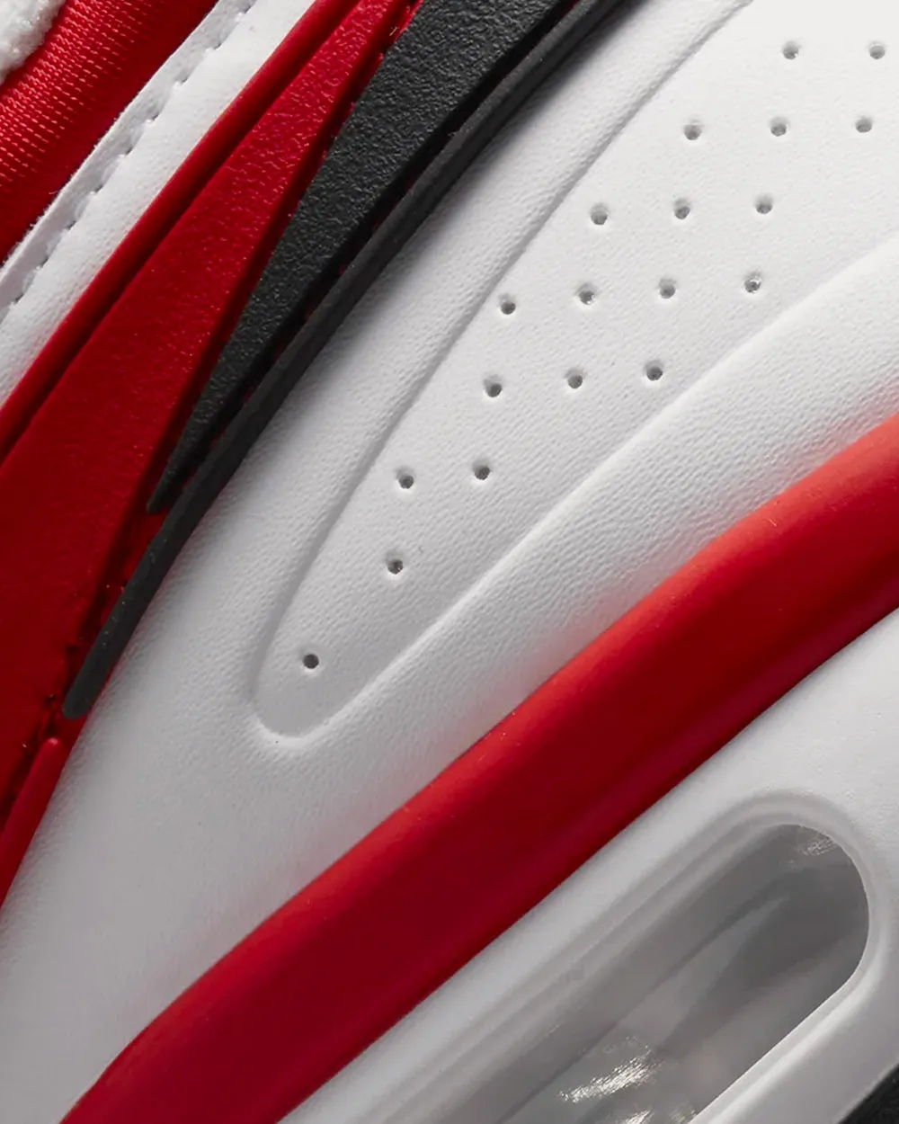 Air Max BW White and Sport Red Low Top Sneakers