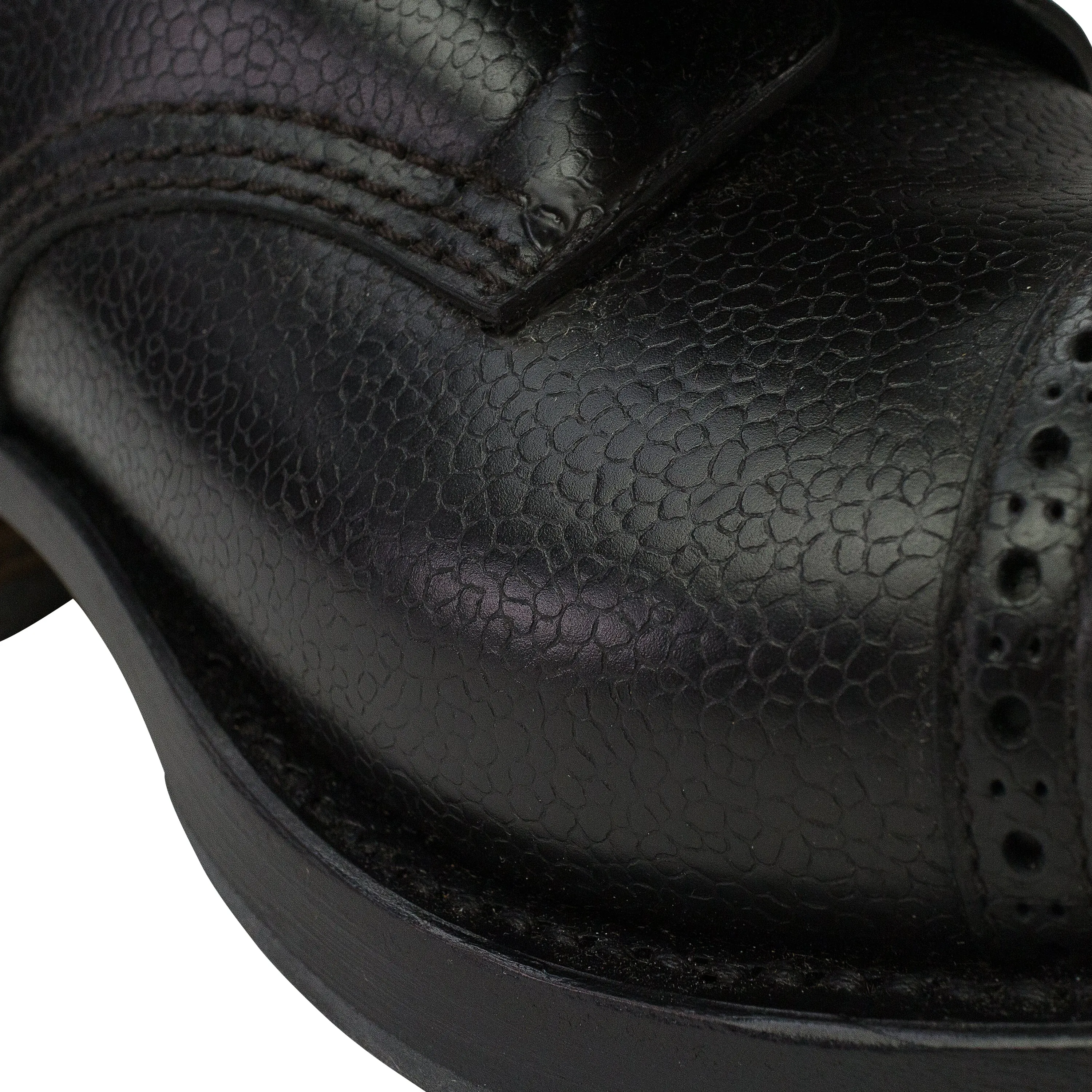 BLACK FLAP OVER LACEUP OXFORDS