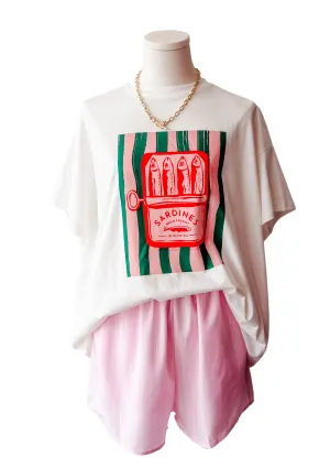 By Frankie - Dolce Sardines Short & T-Shirt Set (Pink/Green)
