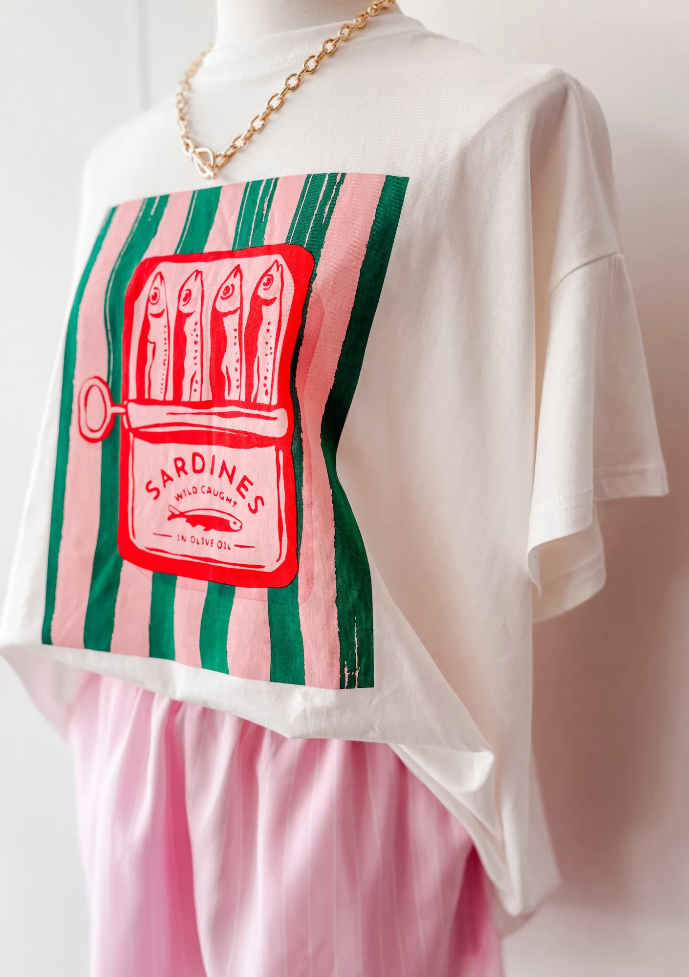 By Frankie - Dolce Sardines Short & T-Shirt Set (Pink/Green)