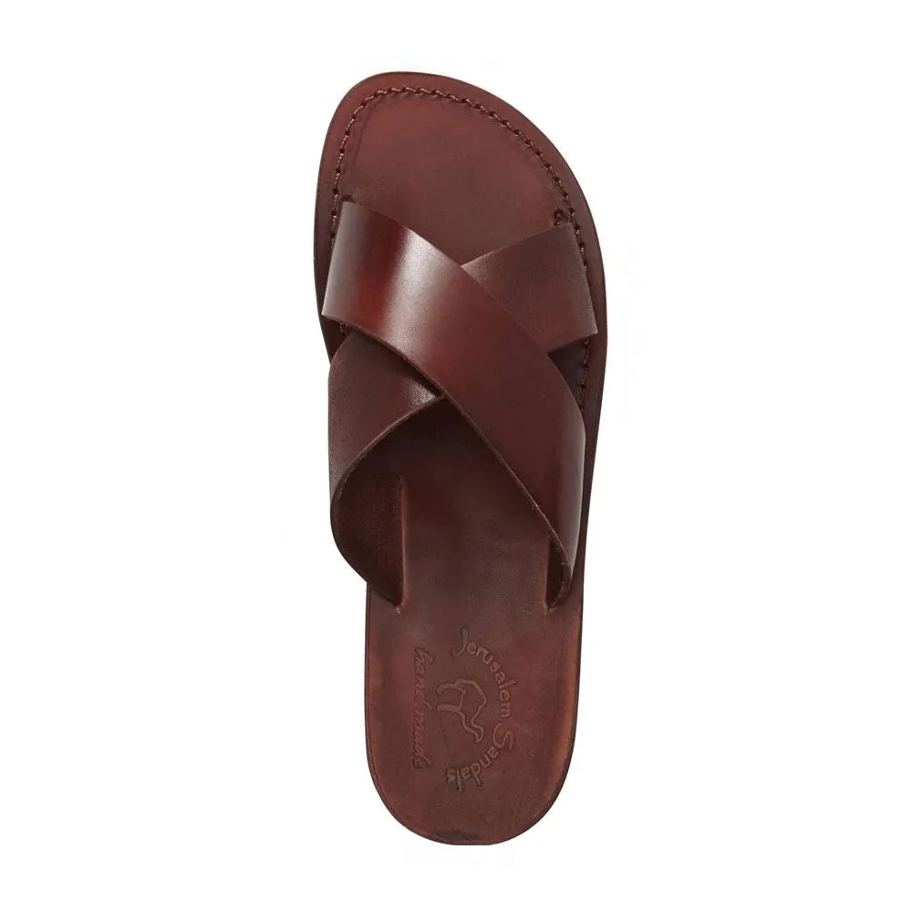 Elan - Leather Slide On Sandal | Brown