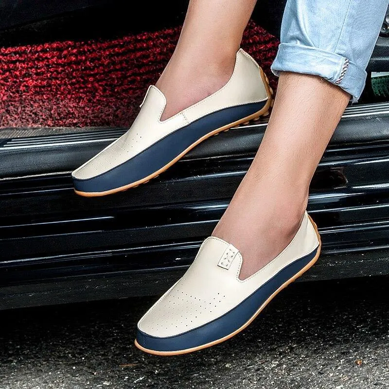 Fashion Leather Shoes For Men New Slip On Loafers