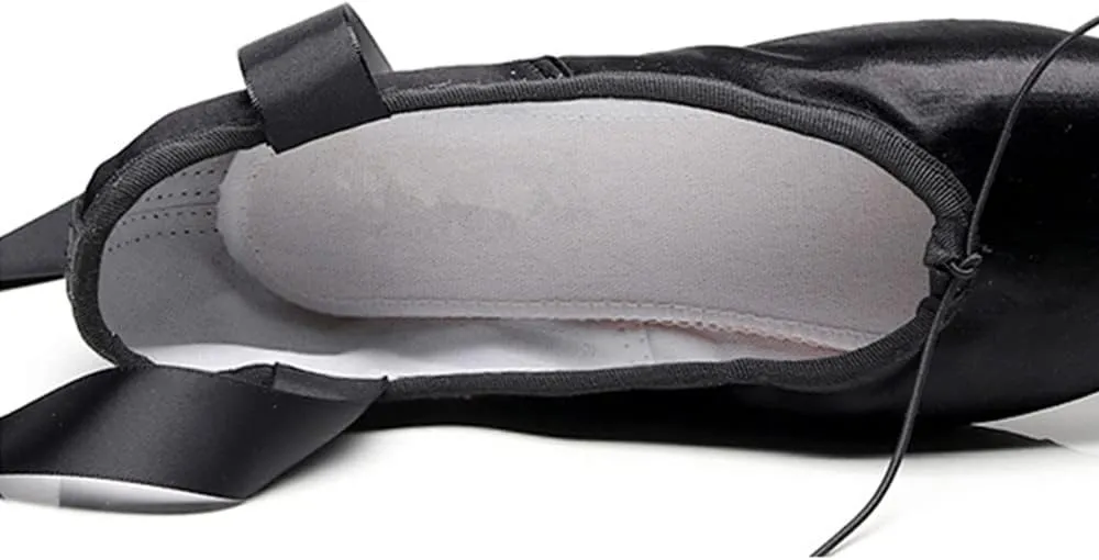 Girl's Canvas Ballet Dance Toe Shoes Professional Satin Pointe Shoes