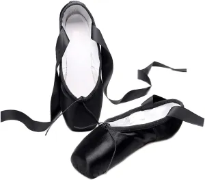 Girl's Canvas Ballet Dance Toe Shoes Professional Satin Pointe Shoes
