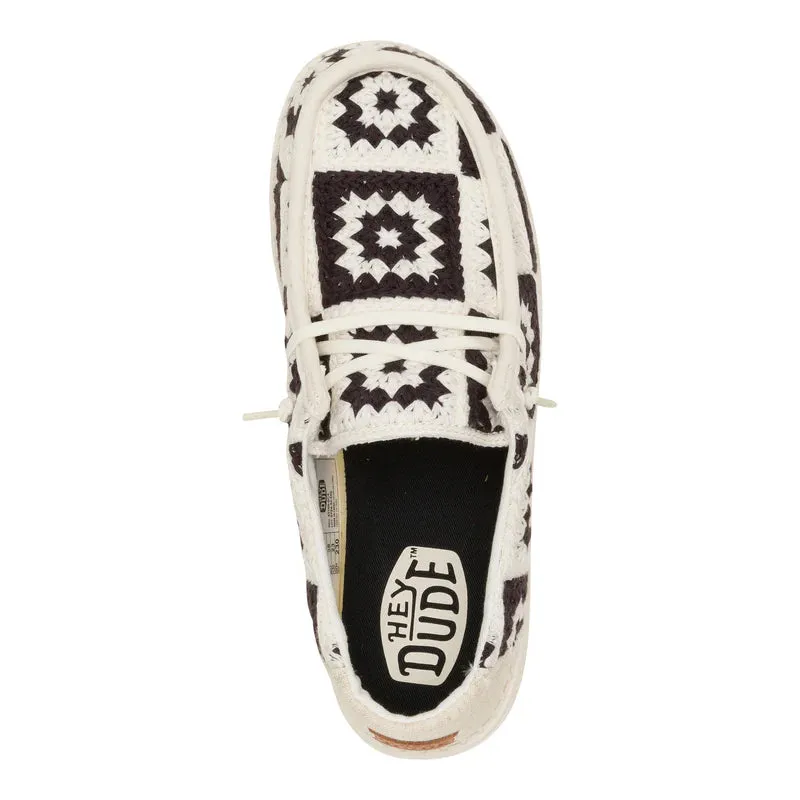 HEY DUDE- WOMEN'S WENDY COTTAGE CROCHET SHOE