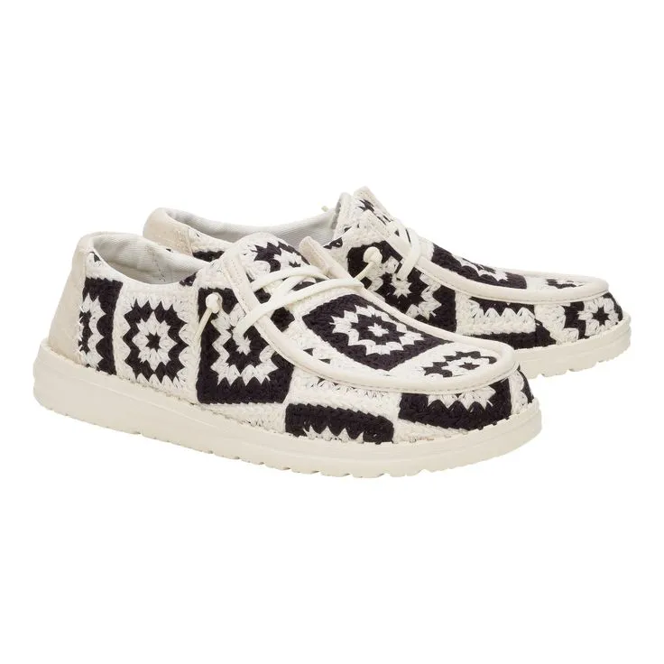 HEY DUDE- WOMEN'S WENDY COTTAGE CROCHET SHOE