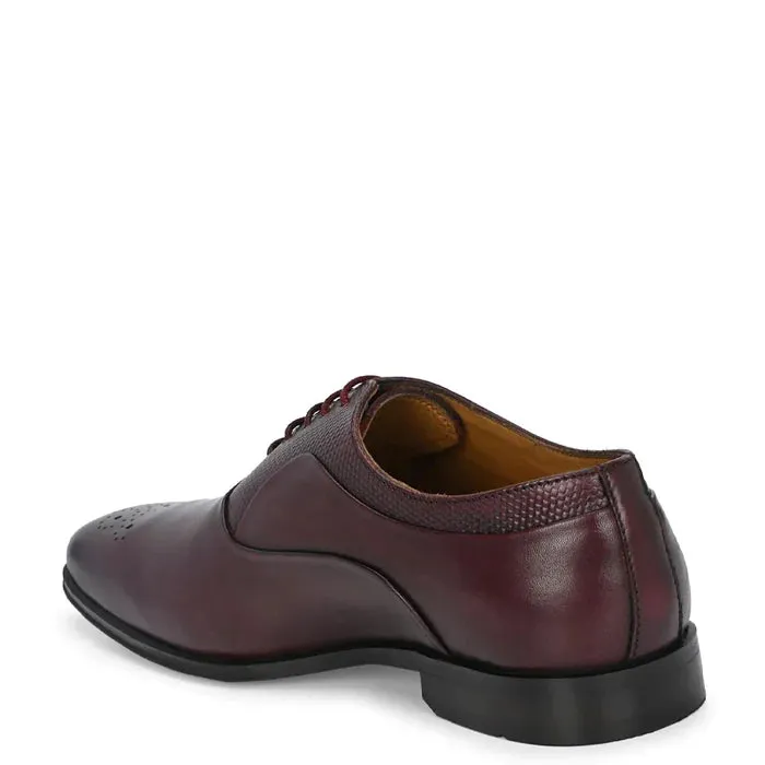 Men Textured Leather Formal Oxford Shoes