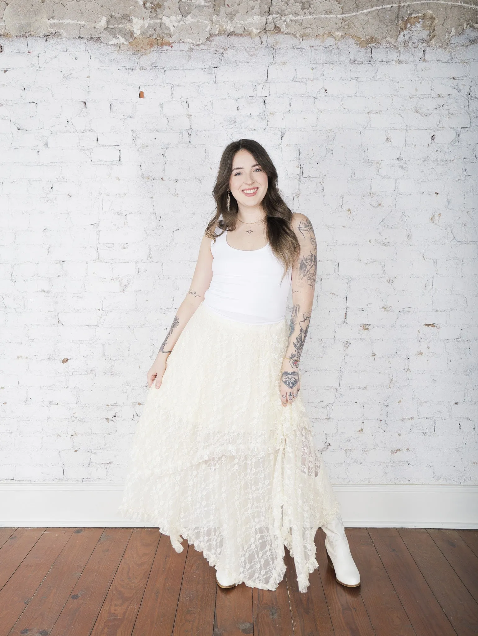 Mira Layered Lace Skirt