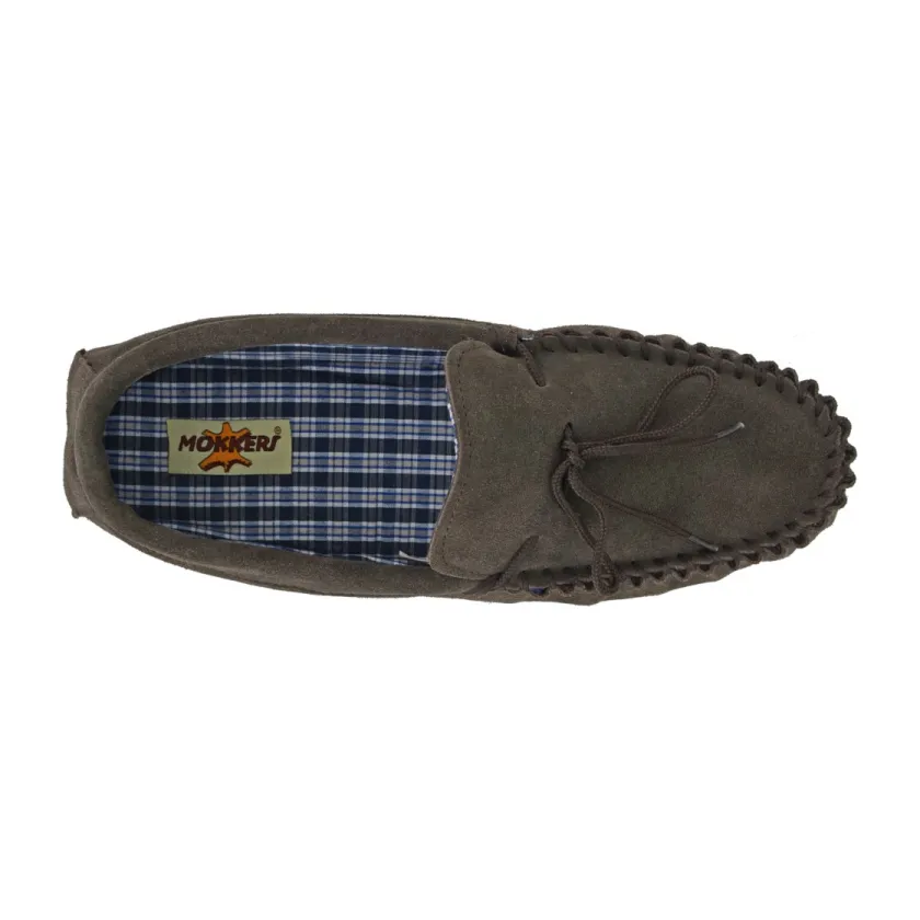 Mokkers M245 Bruce Brown Suede Leather Moccassin Slipper