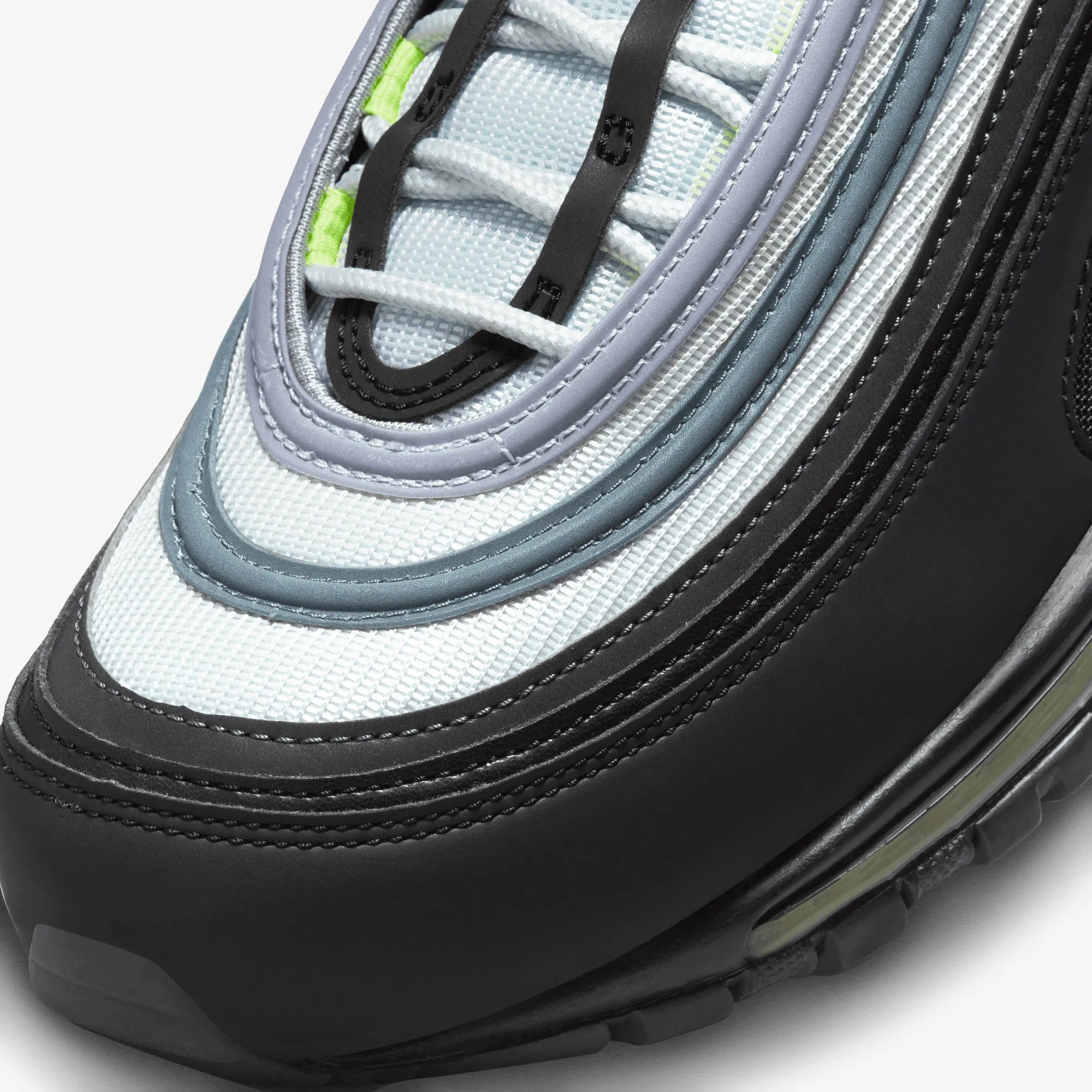 Nike | AIR MAX 97  { PURE PLATINUM/VOLT-BLACK-WHITE