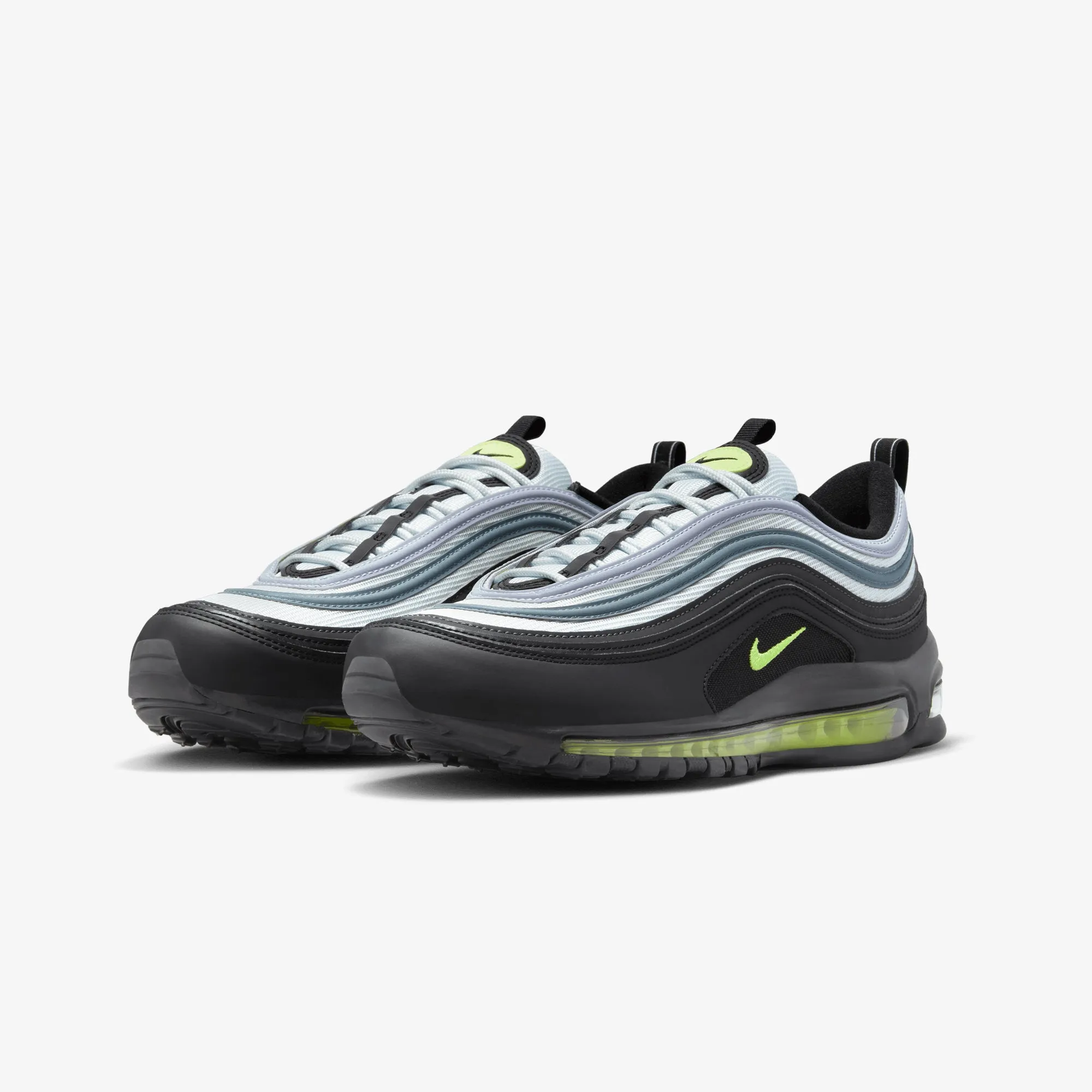 Nike | AIR MAX 97  { PURE PLATINUM/VOLT-BLACK-WHITE