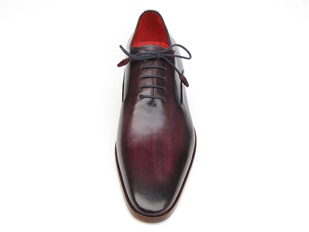 Paul Parkman Men's Plain Toe Oxfords Leather Purple Shoes (Id#019)