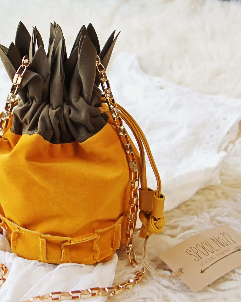 Pineapple Suede Tote