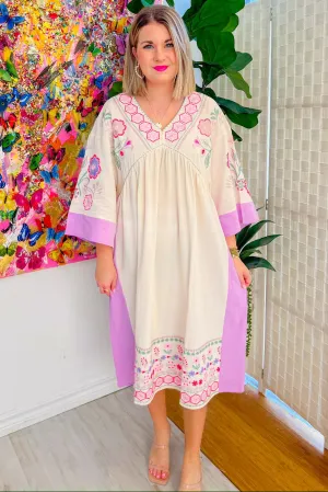 Rosie Dress - Cream/Rose