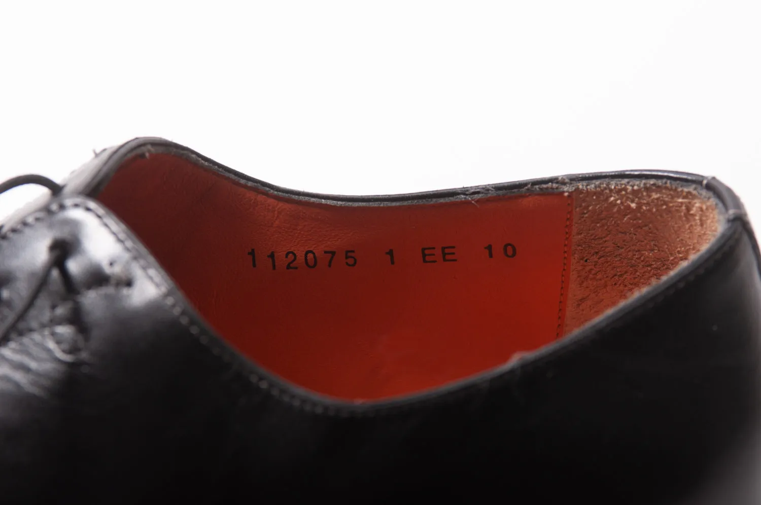 Santoni HandMade Black Cap Toe Oxfords