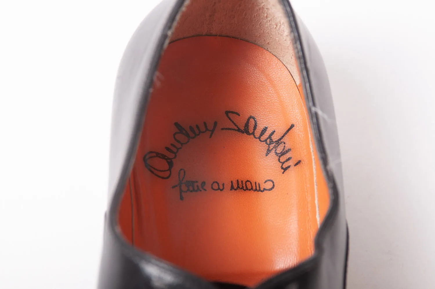 Santoni HandMade Black Cap Toe Oxfords