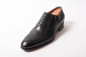 Santoni HandMade Black Cap Toe Oxfords