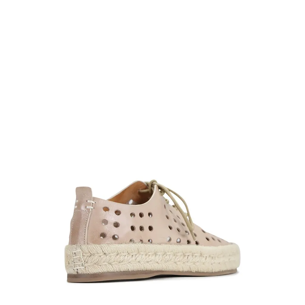 SEASHELL LEATHER ROPE SNEAKERS