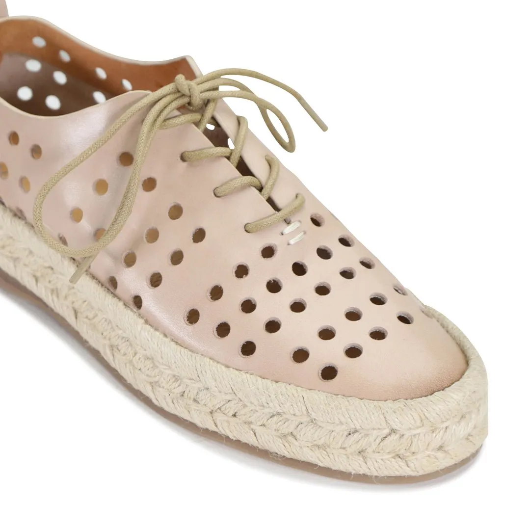 SEASHELL LEATHER ROPE SNEAKERS