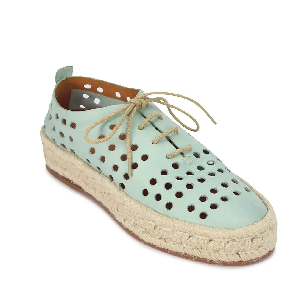 SEASHELL LEATHER ROPE SNEAKERS