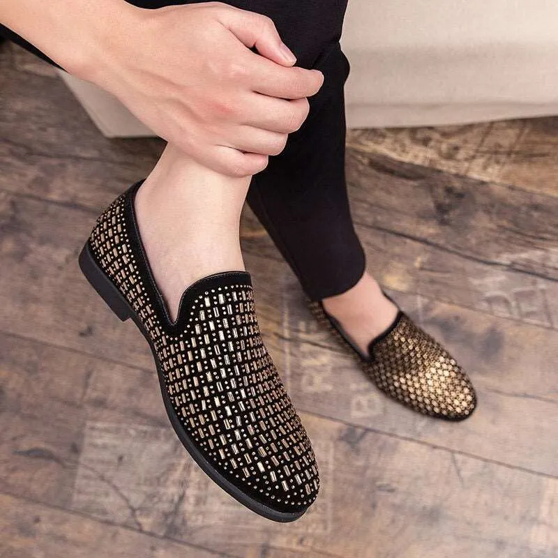 Shining Rhinestone Moccasins