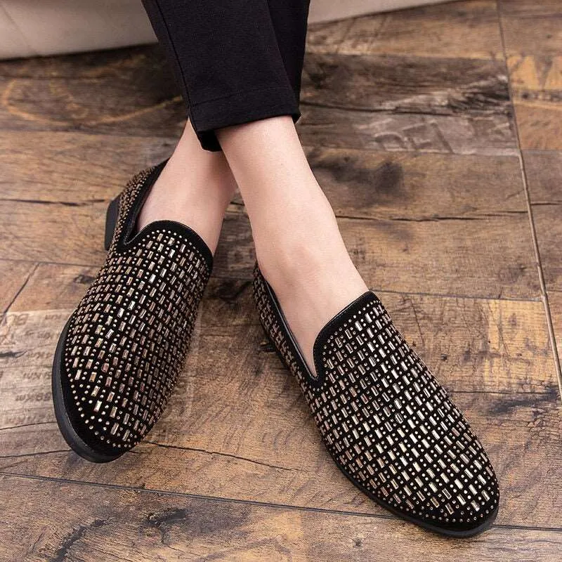 Shining Rhinestone Moccasins