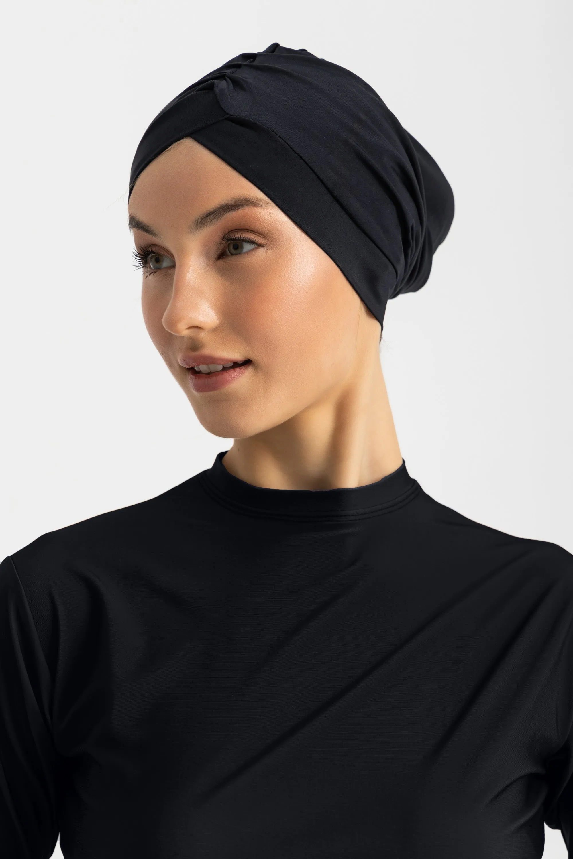 Sleek Swim Turban - Black