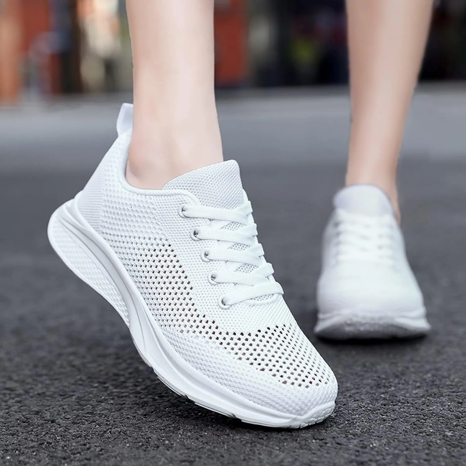 Sneakers for Women Walking Shoes Casual Lace Up Running Shoes for Women Slip On Men Casual Shoes Platform Sneakers Brown Tennis Shoe Cross Trainer Shoe
