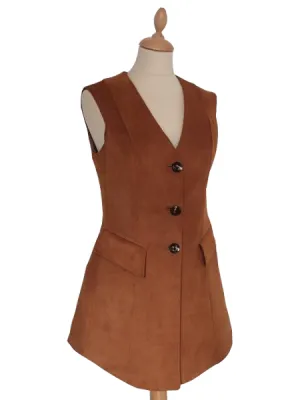 Suede Long Waistcoats