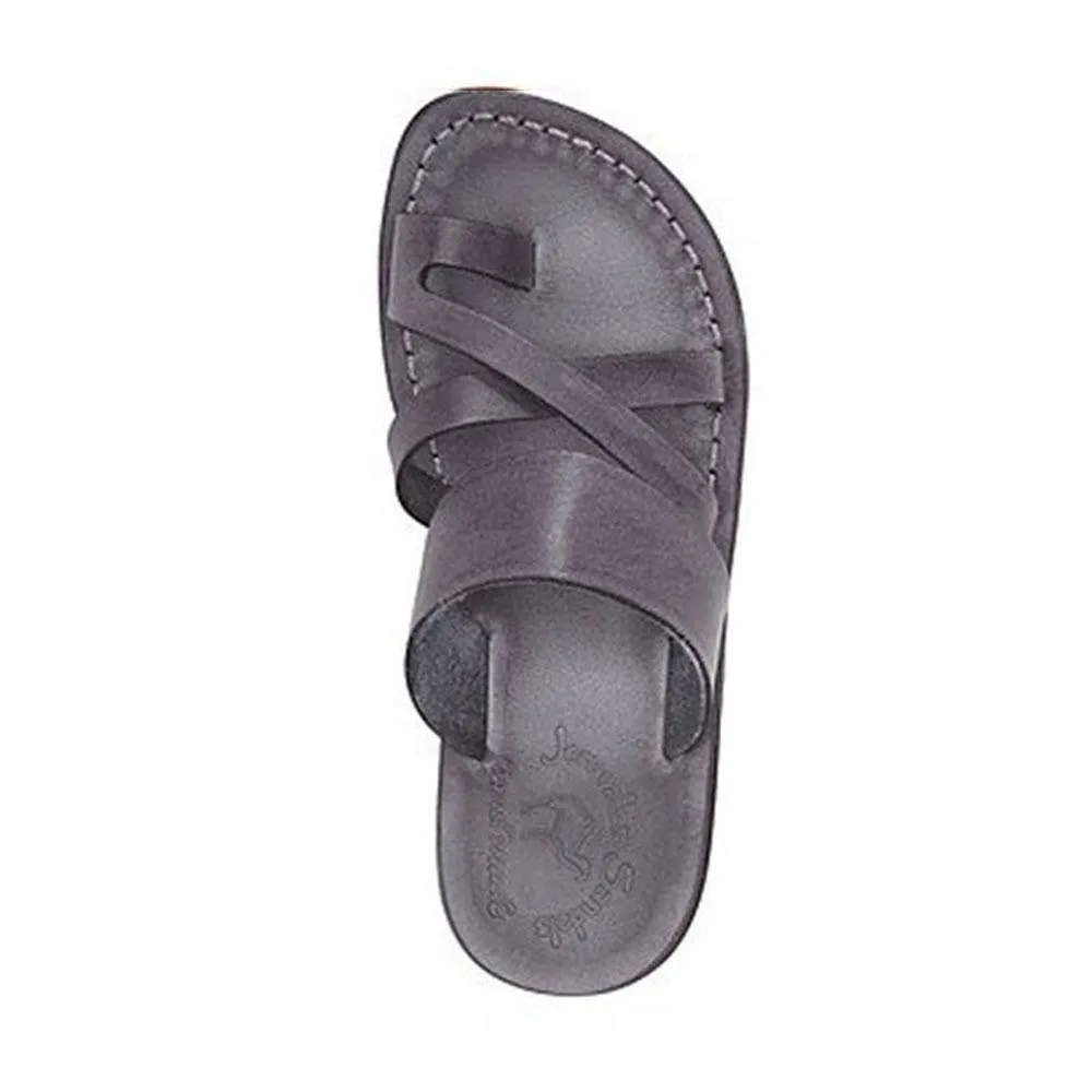 The Good Shepherd - Leather Toe Loop Slide | Grey