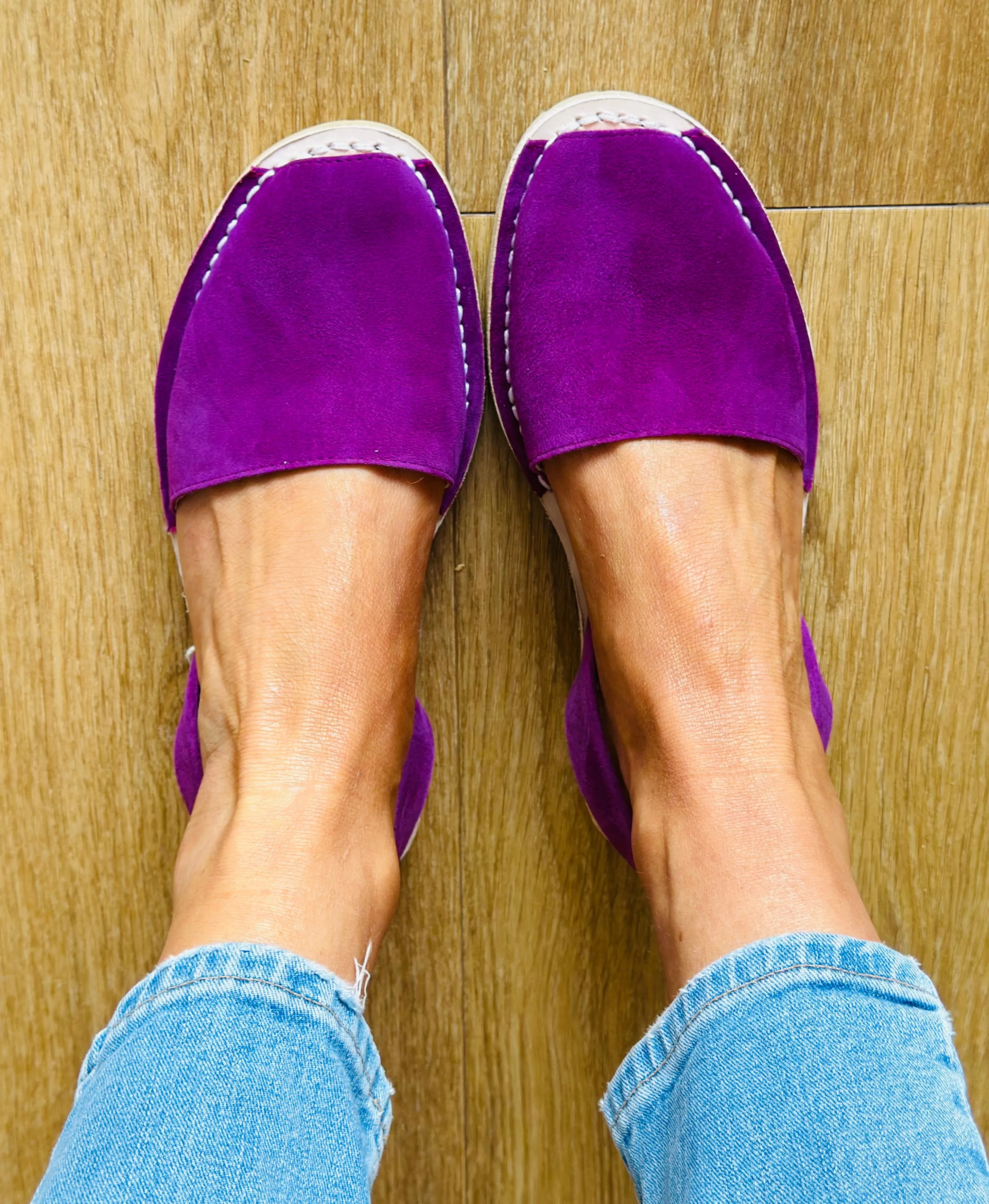 Toscana Purple Suede Avarcas