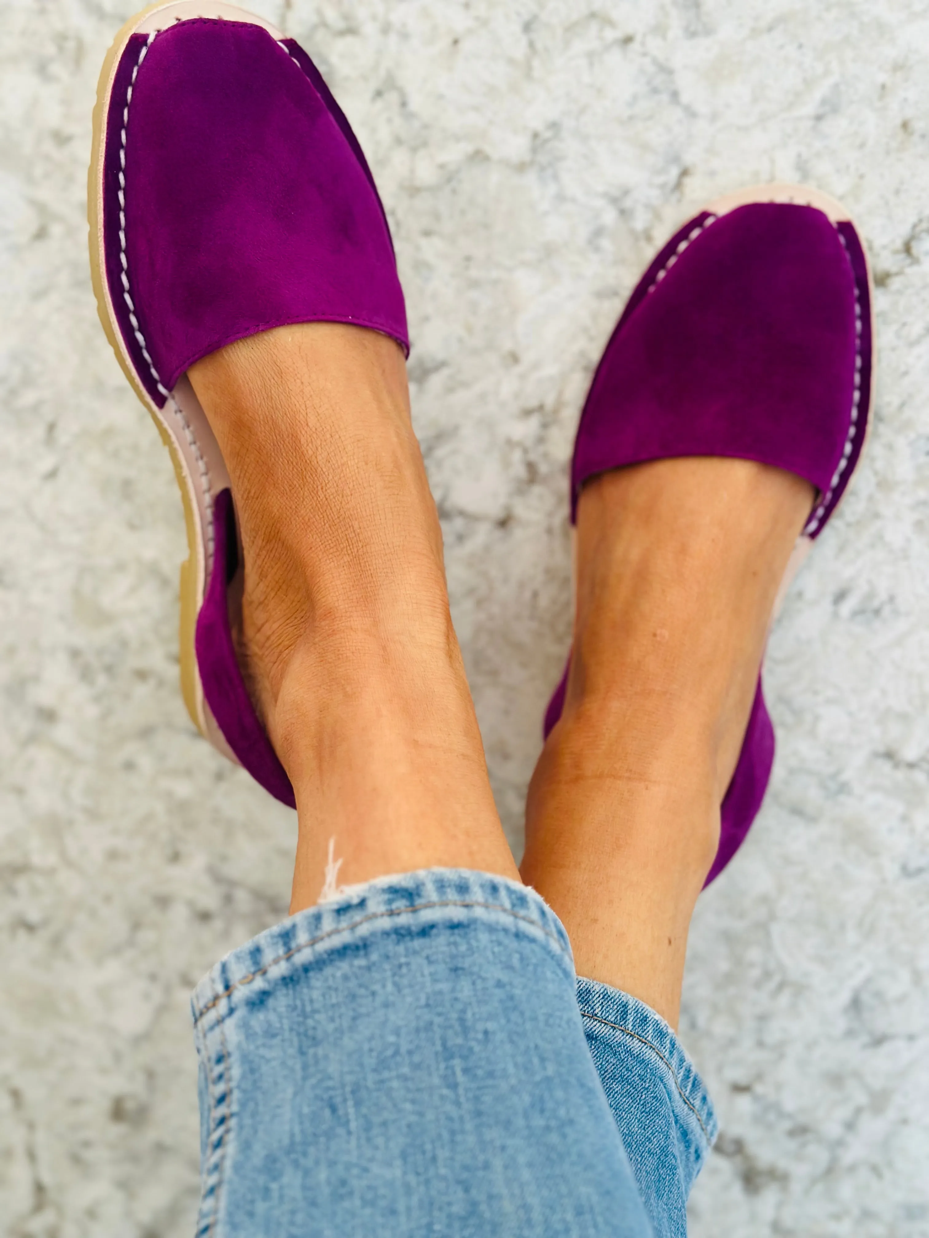 Toscana Purple Suede Avarcas