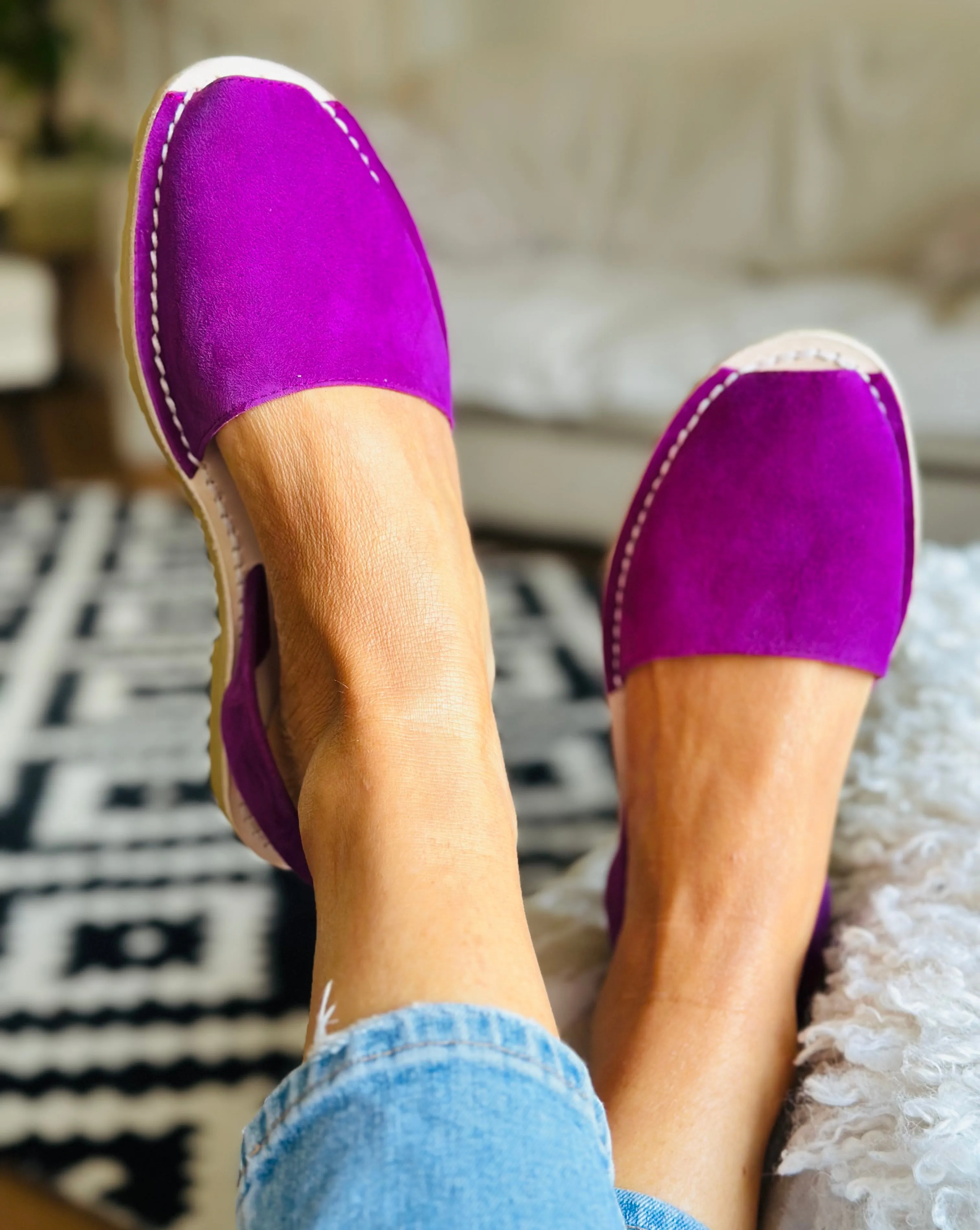 Toscana Purple Suede Avarcas