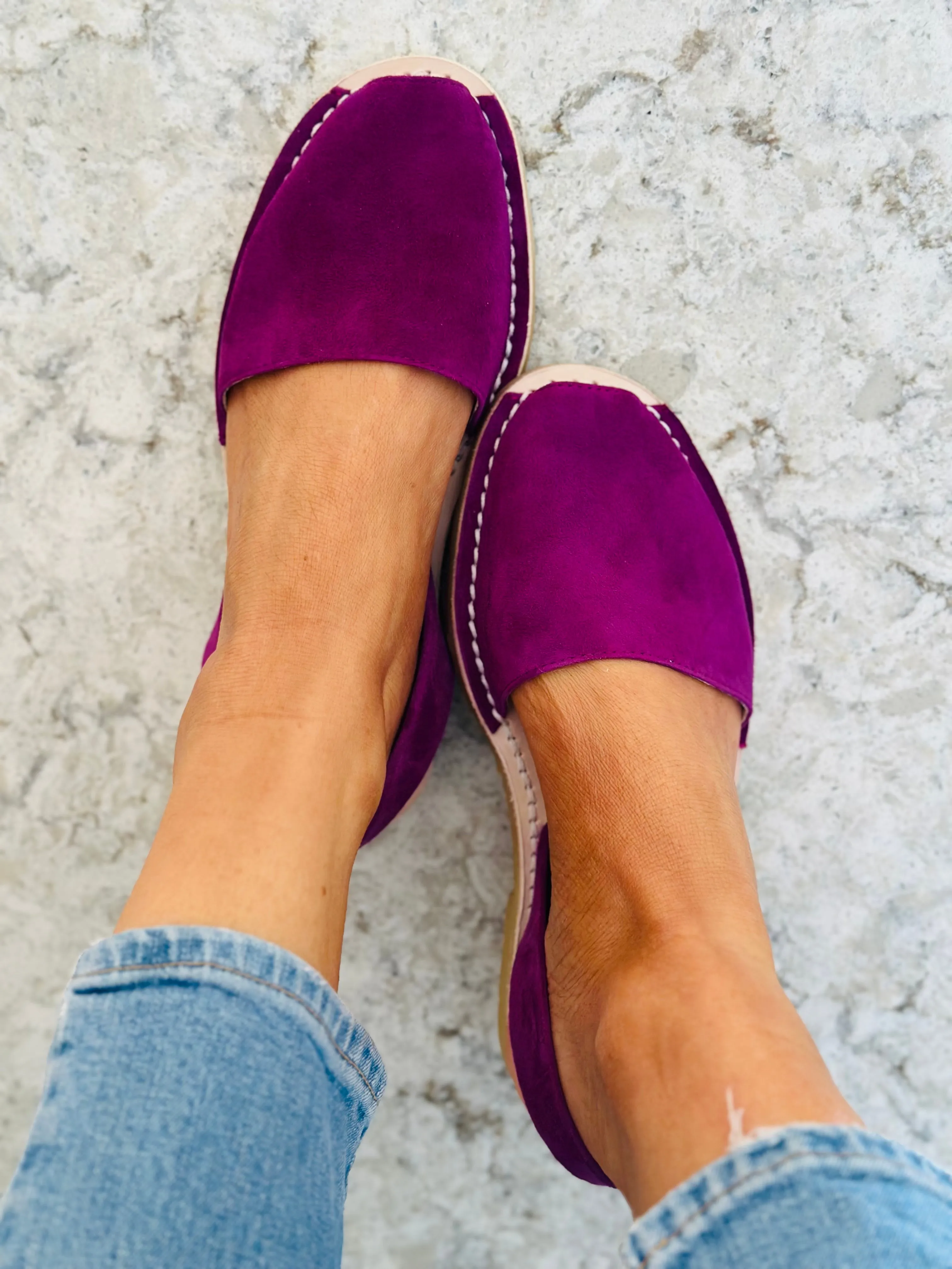 Toscana Purple Suede Avarcas