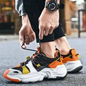 Wave Sole Style Lace  Suede Men Sneakers