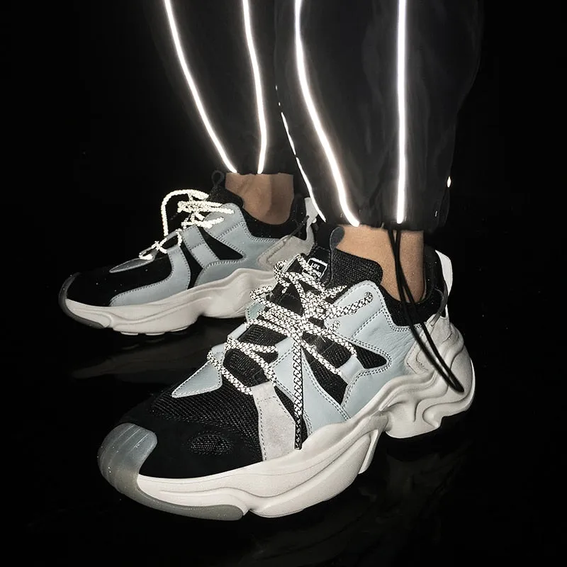Wave Sole Style Lace  Suede Men Sneakers