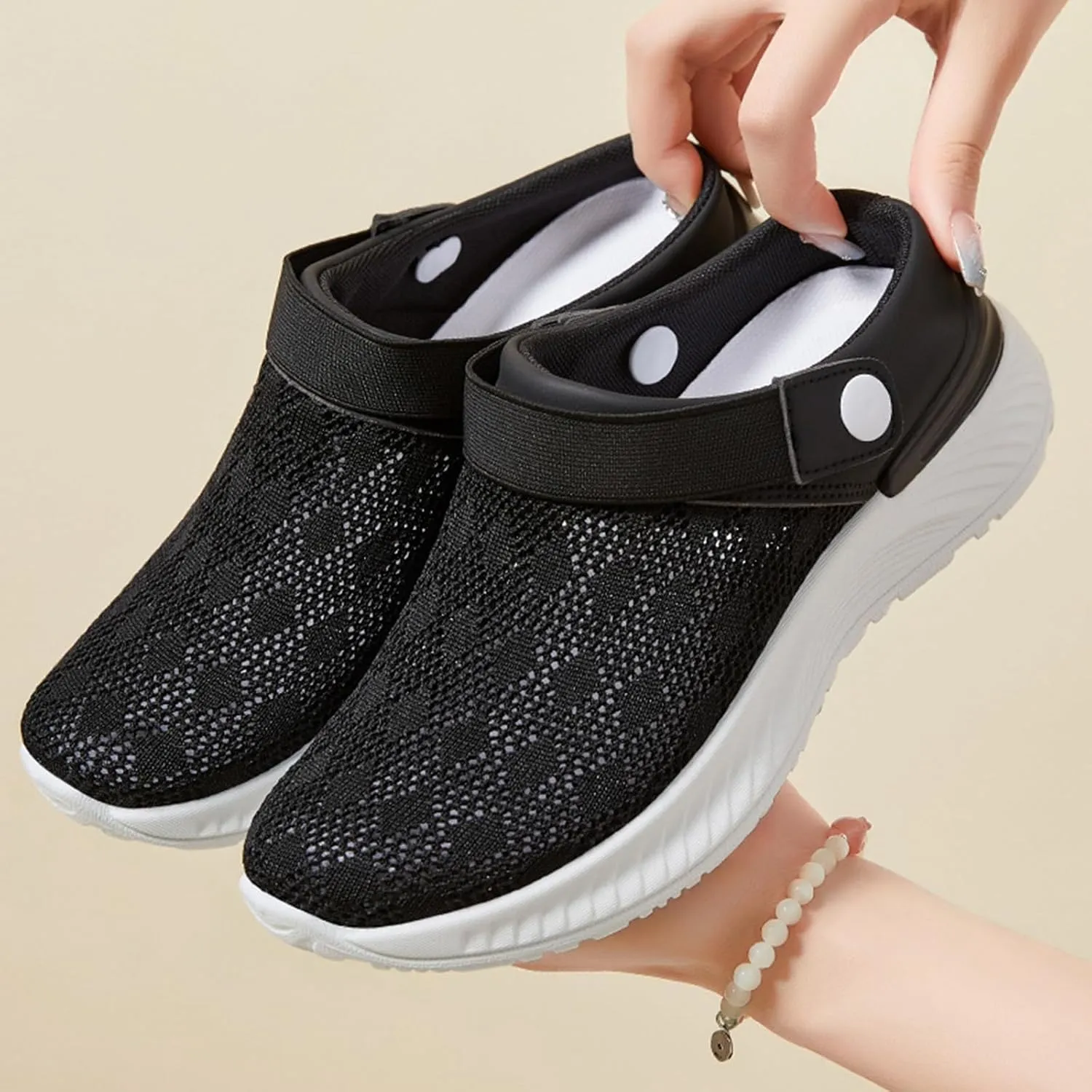 Women's Walking Shoes Orthotic Walking Sneakers Wide Width Non-Slip Sneakers Slip On Closed Toe Non Slip Slippers Sandals Mule Clogs Lightweight Walking Shoes
