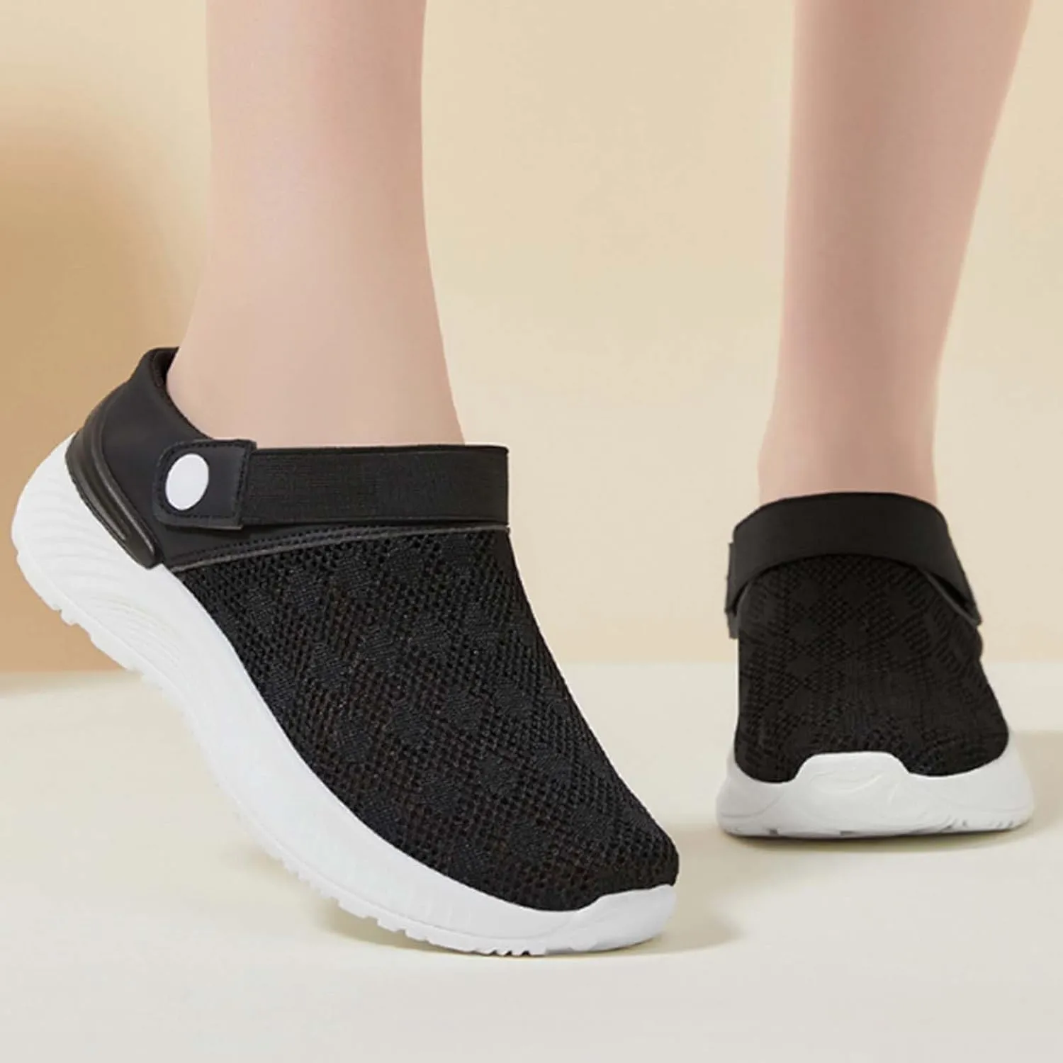 Women's Walking Shoes Orthotic Walking Sneakers Wide Width Non-Slip Sneakers Slip On Closed Toe Non Slip Slippers Sandals Mule Clogs Lightweight Walking Shoes